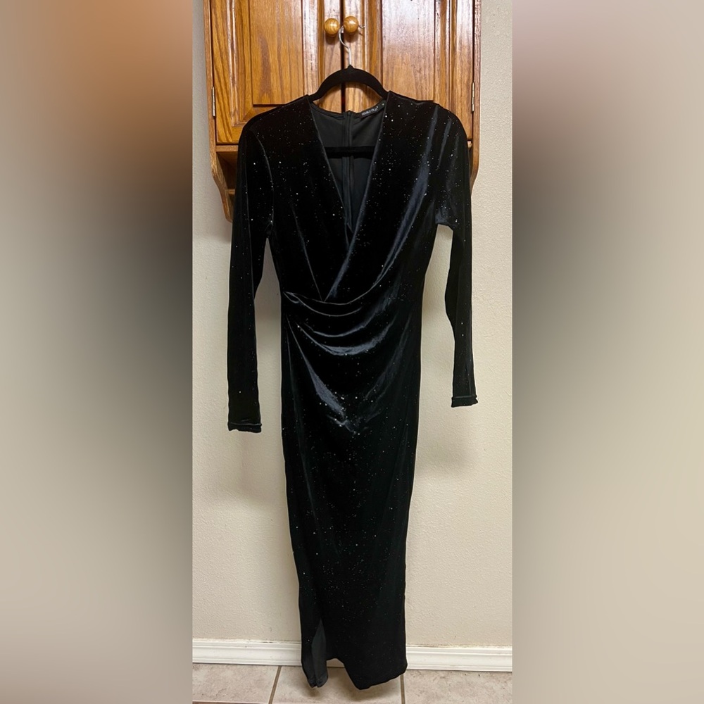 Elegant Black Long Sleeve Dress by Double Crazy -EUC